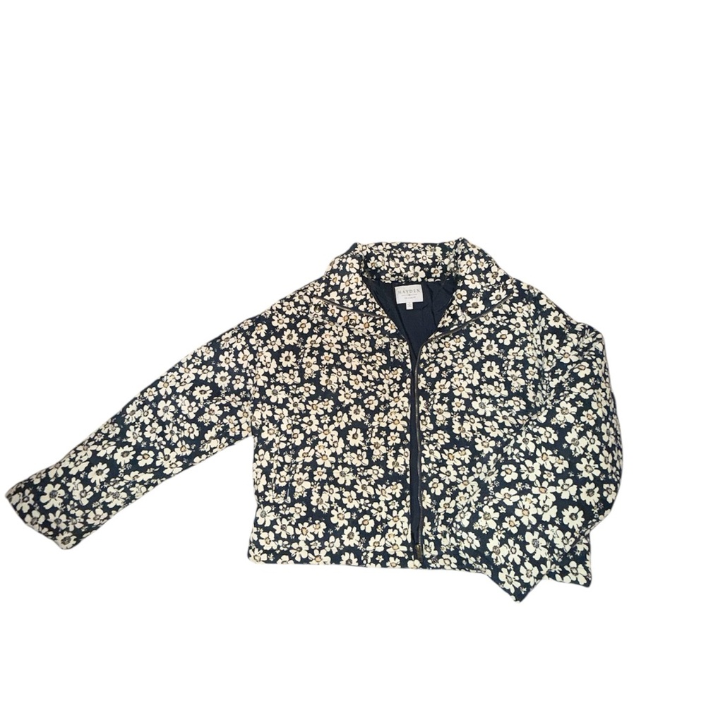 Hayden Floral Jacket - Navy and Cream